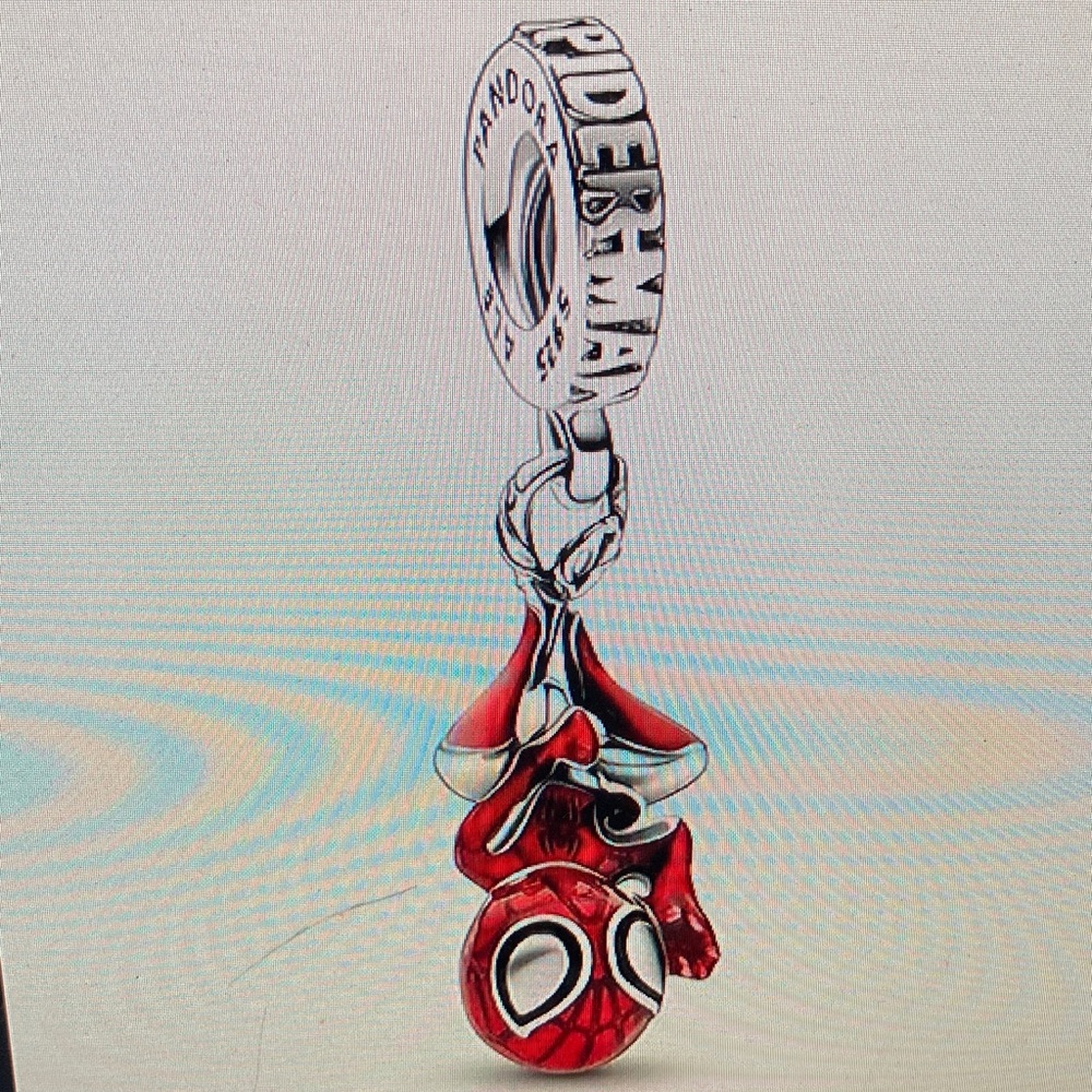 Pandora Red and Silver Superhero Charm